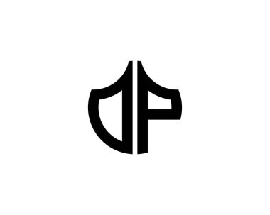 OP logo tasarım vektör şablonu. OP