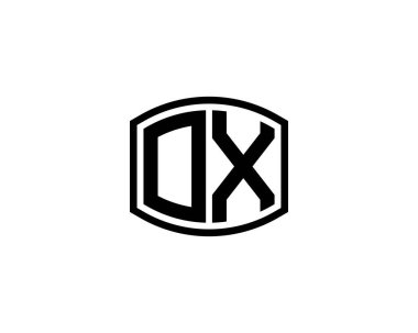 OX logo tasarım vektör şablonu. OX