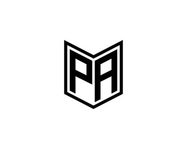 PA logo tasarım vektör şablonu. PA