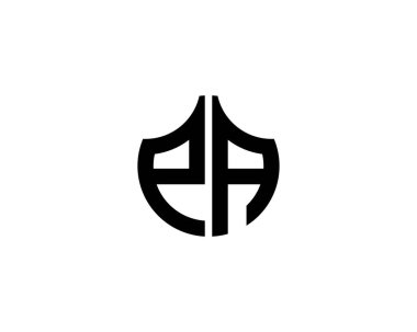 PA logo tasarım vektör şablonu. PA