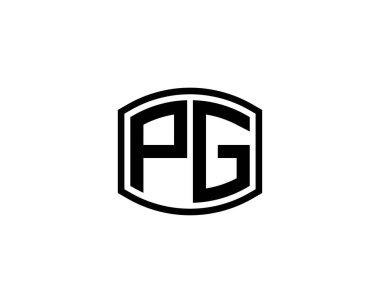 PG logo tasarım vektör şablonu. PG