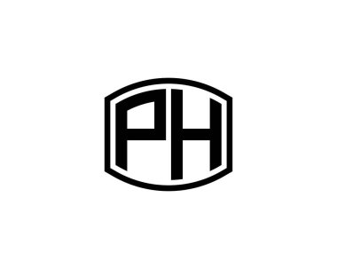 PH logo tasarım vektör şablonu. PH