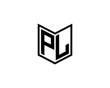 PL logo tasarım vektör şablonu. PL