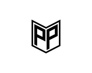 PP logo tasarım vektör şablonu. PP