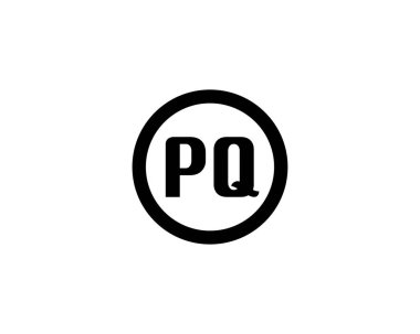 PQ logo tasarım vektör şablonu. PQ