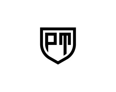PT Logo tasarım vektör şablonu. PT