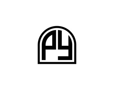 PY logo tasarım vektör şablonu. PY