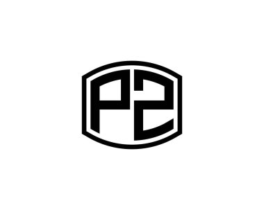 PZ logo tasarım vektör şablonu. PZ