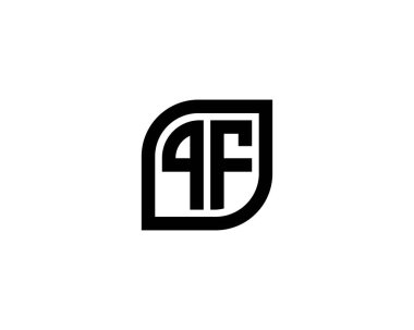QF logo tasarım vektör şablonu. QF