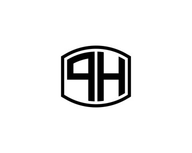 QH logo tasarım vektör şablonu. QH