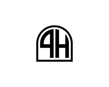QH logo tasarım vektör şablonu. QH
