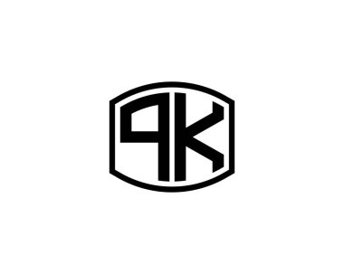 QK logo tasarım vektör şablonu. QK