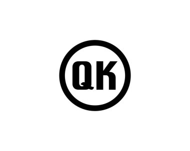 QK logo tasarım vektör şablonu. QK