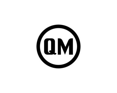 QM logo tasarım vektör şablonu. QM