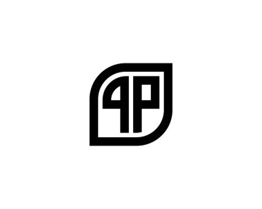 QP logo tasarım vektör şablonu. QP