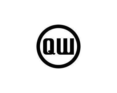 QW logo tasarım vektör şablonu. QW