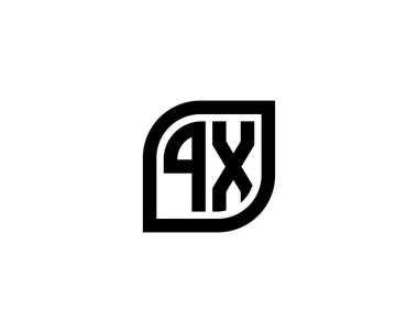 QX logo tasarım vektör şablonu. QX