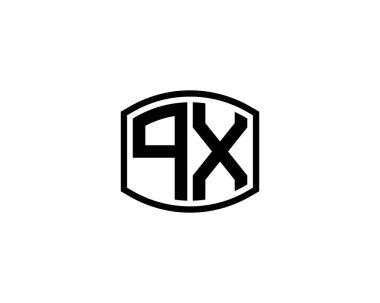 QX logo tasarım vektör şablonu. QX