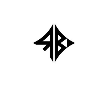 RB Logo tasarım vektör şablonu. RB