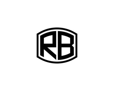 RB Logo tasarım vektör şablonu. RB