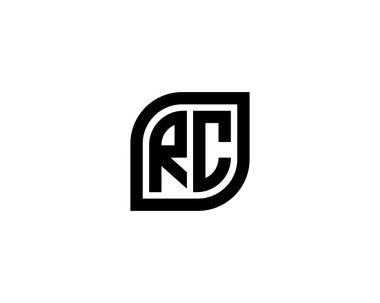 RC logo tasarım vektör şablonu. RC