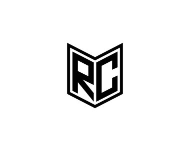 RC logo tasarım vektör şablonu. RC