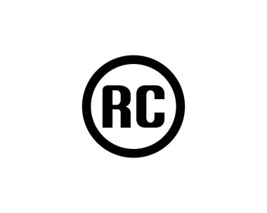 RC logo tasarım vektör şablonu. RC