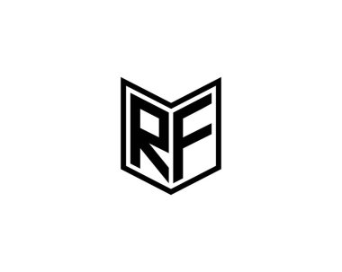 RF logo design vector template. RF clipart