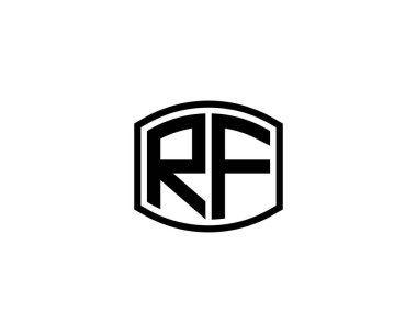 RF logo design vector template. RF clipart