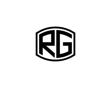 RG logo tasarım vektör şablonu. RG
