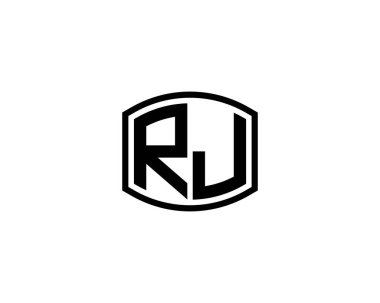 RJ logo design vector template. RJ clipart