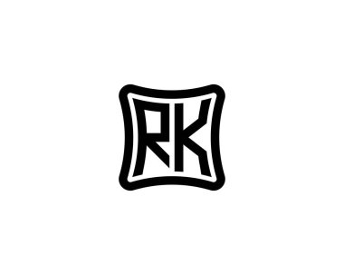 RK logo tasarım vektör şablonu. RK