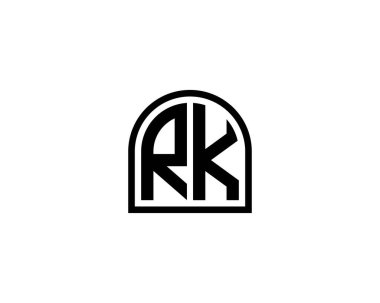 RK logo design vector template. RK clipart