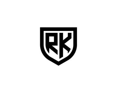 RK logo design vector template. RK clipart