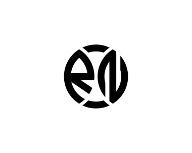 RN logo tasarım vektör şablonu. RN
