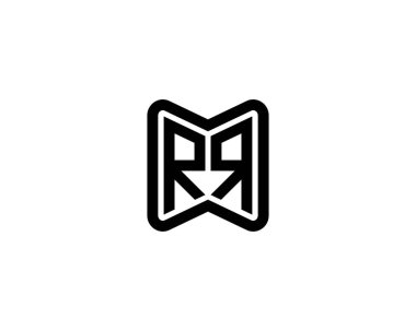 RR Logo tasarım vektör şablonu. RR