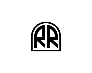 RR Logo tasarım vektör şablonu. RR