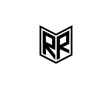 RR Logo tasarım vektör şablonu. RR