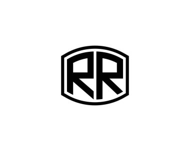 RR Logo tasarım vektör şablonu. RR