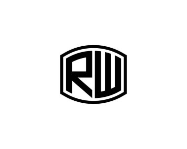 RW logo tasarım vektör şablonu. RW