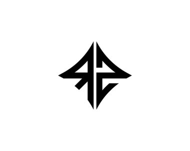 RZ logo tasarım vektör şablonu. RZ
