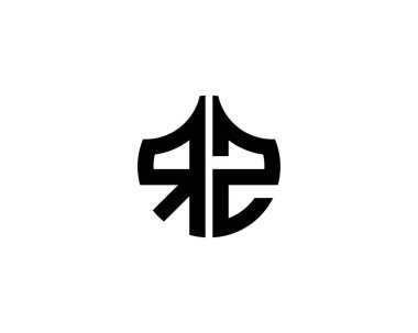 RZ logo tasarım vektör şablonu. RZ