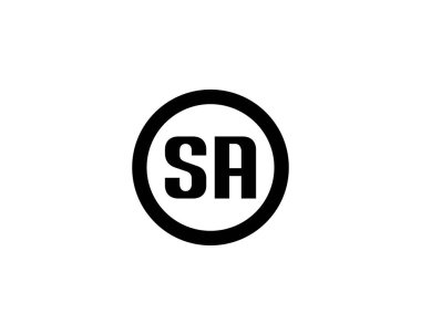 SA logo tasarım vektör şablonu. SA