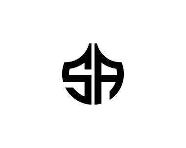SA logo tasarım vektör şablonu. SA