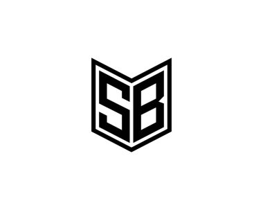 SB logo tasarım vektör şablonu. SB