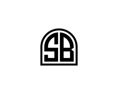 SB logo tasarım vektör şablonu. SB
