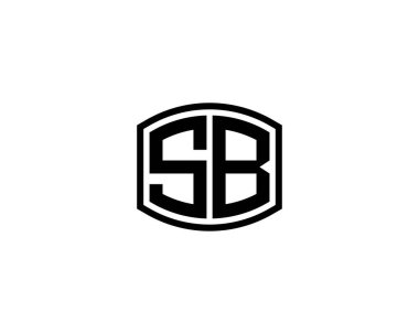 SB logo tasarım vektör şablonu. SB