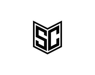 SC logo tasarım vektör şablonu. SC