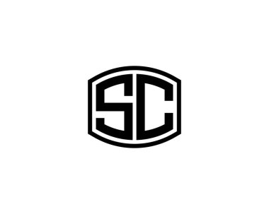 SC logo tasarım vektör şablonu. SC