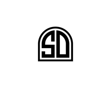 SD logo tasarım vektör şablonu. SD